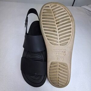 Crocs LiteRide Platform Sandals Womens Size 8 W8 Adjustable Strap Mushroom Wedge